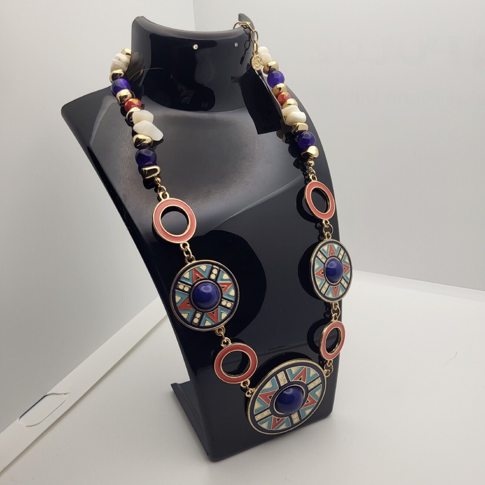 Bohemian Tribal Style Necklace Enamel Beads New 19$